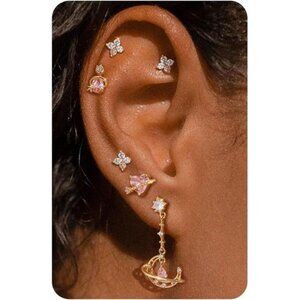 Sterling Silver Earrings for Women - Hypoallergenic Cartilage Earrings for